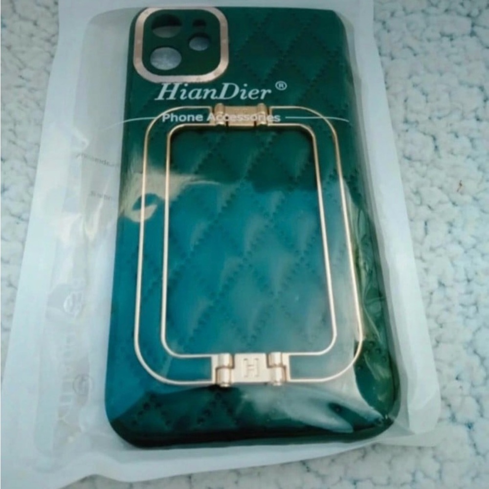 Andie Green Phone Case with Gold Accents